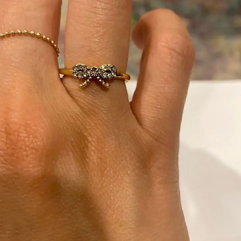 Gold plated bow ring  